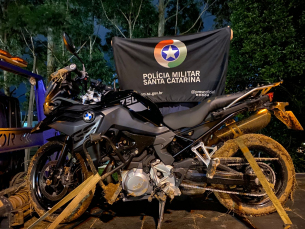 Notícia - PM recupera moto menos de uma hora após assalto em Criciúma 