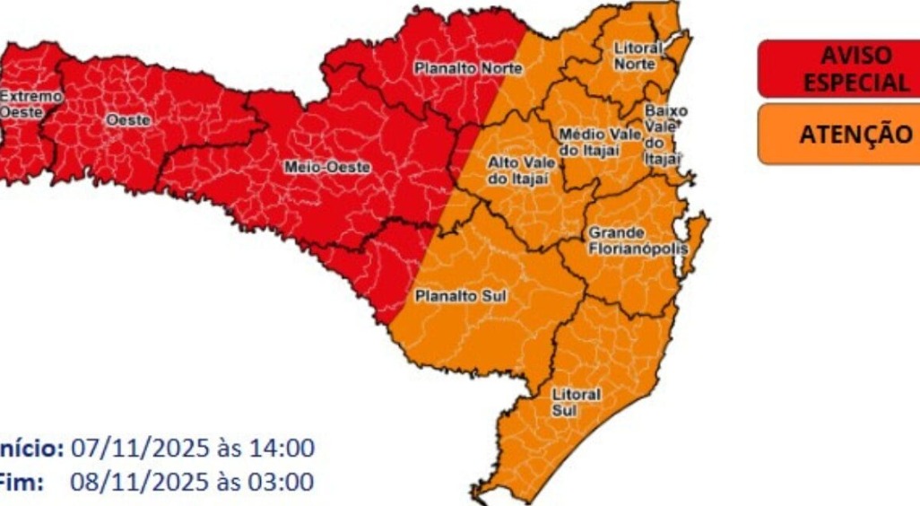 Aviso Alerta laranja