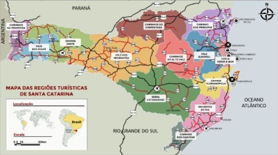 Atualizado O Mapa Do Turismo Em Santa Catarina Cotidiano 4oito