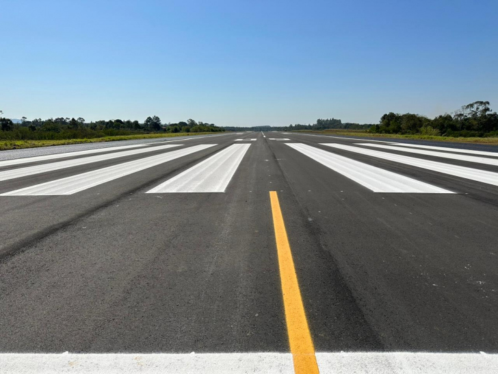 Pista do Aeroporto de Forquilhinha | Foto: Divulgação/SPAF