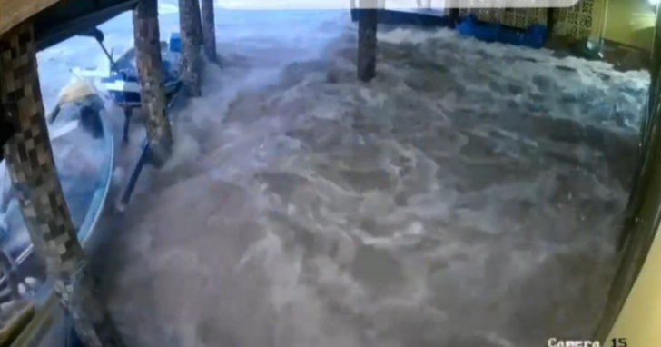 Foram relatados alagamentos em Jaguaruna, Imbituba e Laguna | Foto: Reprodução/Agora Laguna