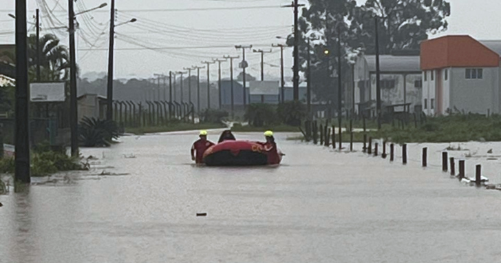 Chuva de segunda-feira em Criciúma chegou a 160 mm, acima da média histórica para todo o mês de setembro | Foto: CBMSC/4oito