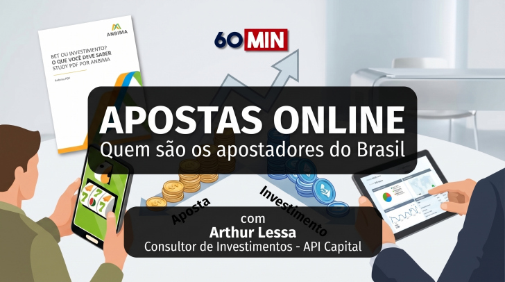 Nesta live, Arthur Lessa, consultor de investimentos da API Capital, analisa o estudo “Aposta online no Brasil: perfis de uso, jornadas e padrões de comportamento” | Foto: Arquivo/4oito