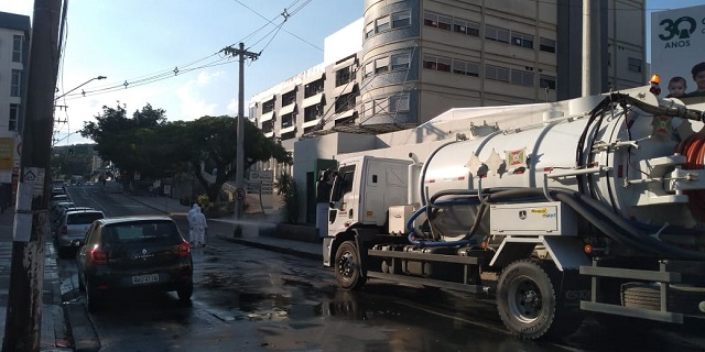 Em Criciúma, ruas estão sendo desinfectadas (Foto: Arquivo / Divulgação)
