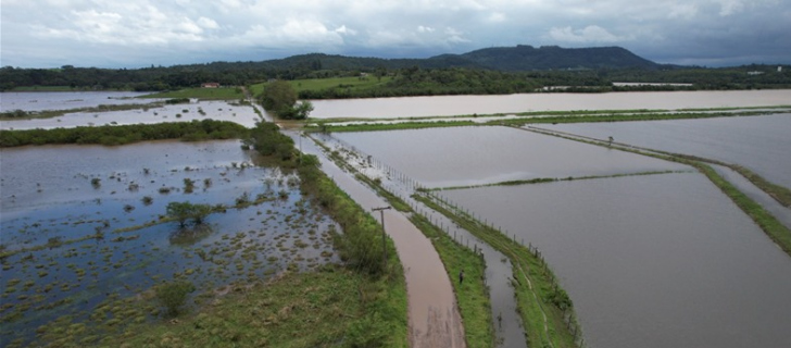 Plantações alagadas em Içara, em outubro | Foto: Divulgação/Comunicação Prefeitura de Içara