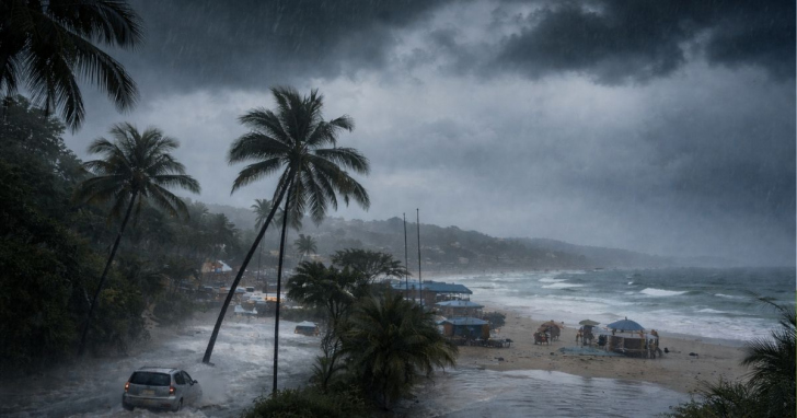 Litoral deve ser a área mais atingida, segundo a Defesa Civil - Imagem gerada com auxílio de IA