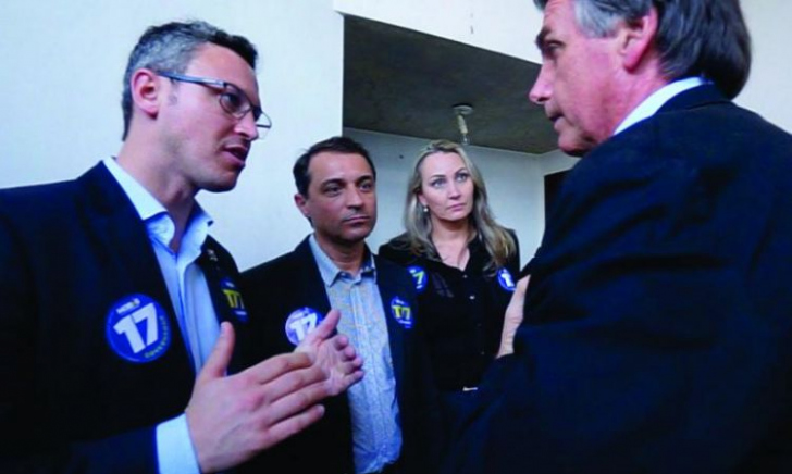 Lucas Esmeraldino, Carlos Moisés, Daniela Reinehr e Jair Bolsonaro (Foto: Arquivo / Divulgação)