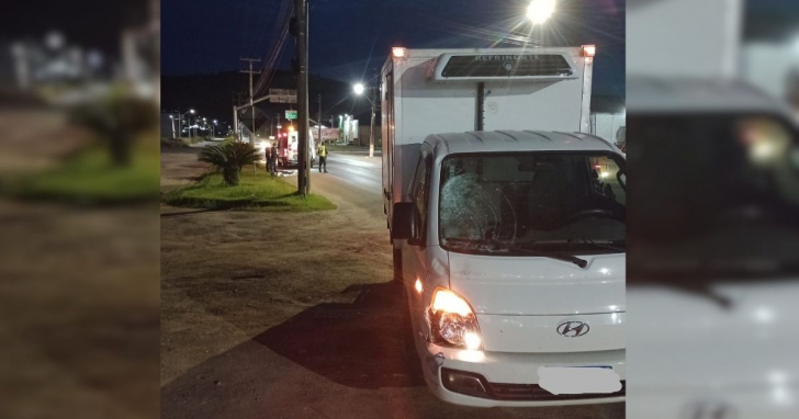 Ciclista morreu após acidente com caminhão na SC-370 | Foto: Divulgação/CB