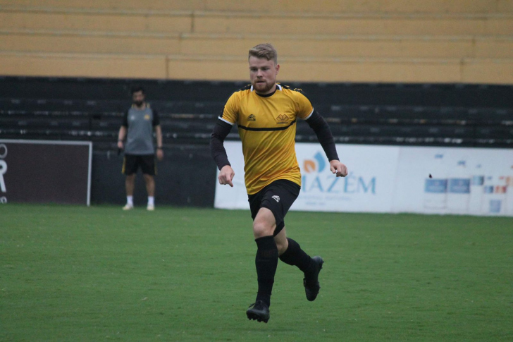 Recém contratado, Marcos Serrato fez seu primeiro treino no Tigre / Fotos: Celso da Luz / Criciúma EC