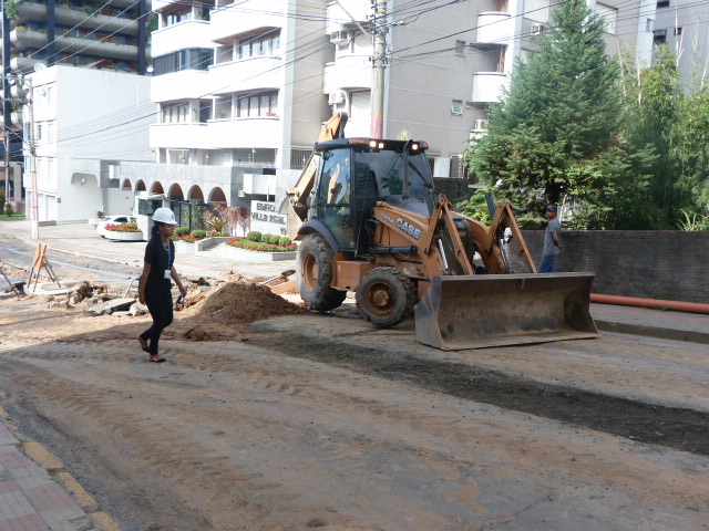 Rua Hercílio Luz durante as obras / Foto: Denis Luciano / Arquivo / 4oito