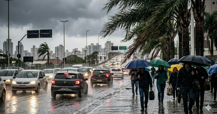 Chuva persiste e ventania atinge principalmente o litoral I Foto: IA/4oito