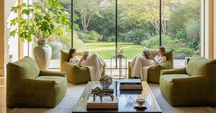 Conforto individual redefine o uso da sala de estar a partir de 2026 I Foto: imagem reproduzida com auxílio de IA/4oito