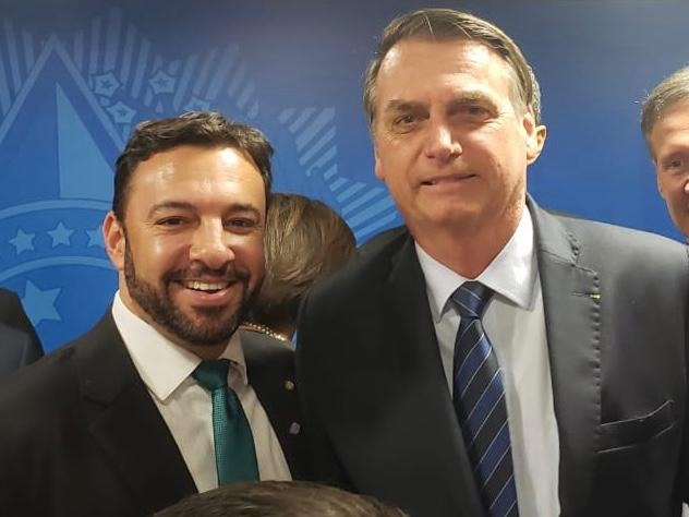 Deputado Daniel Freitas com o presidente Jair Bolsonaro / Divulgação