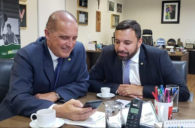 Deputado Federal Daniel Freitas esteve reunido hoje com o Ministro Onyx Lorenzoni alinhando detalhes da entrega e da vinda do Presidente Jair Bolsonaro ao Estado. Foto: Divulgação