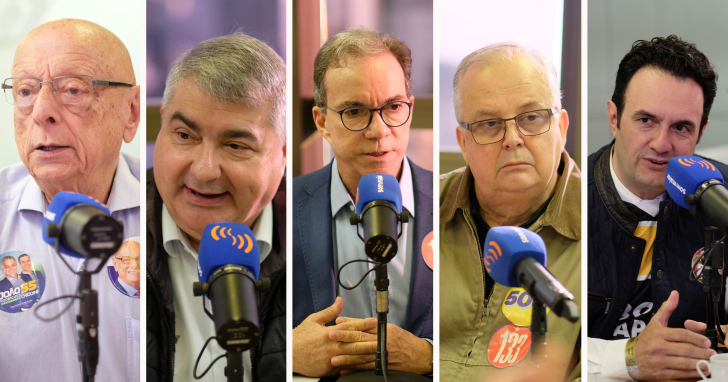 Primeiro debate entre os candidatos ao Senado por Santa Catarina promovido pela Rádio Som Maior e pelo Portal 4oito | Foto: José Demathé