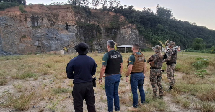 Operação Minério do Vale: Gaeco apura uso irregular de pedreira em Aurora | Foto: Divulgação/MPSC