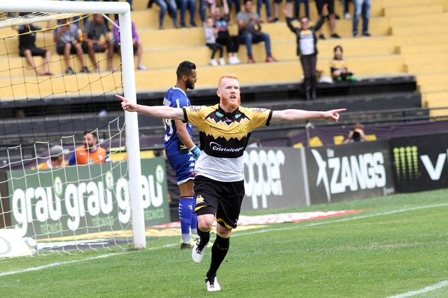 Foguinho, ao lado de Victor Guilherme, são o Tigre na seleção do Estadual. Foto: Divulgação