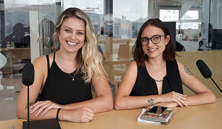 Giovana Mondardo e Vitória Souza no Programa do Avesso (foto: Mano Dal Ponte)