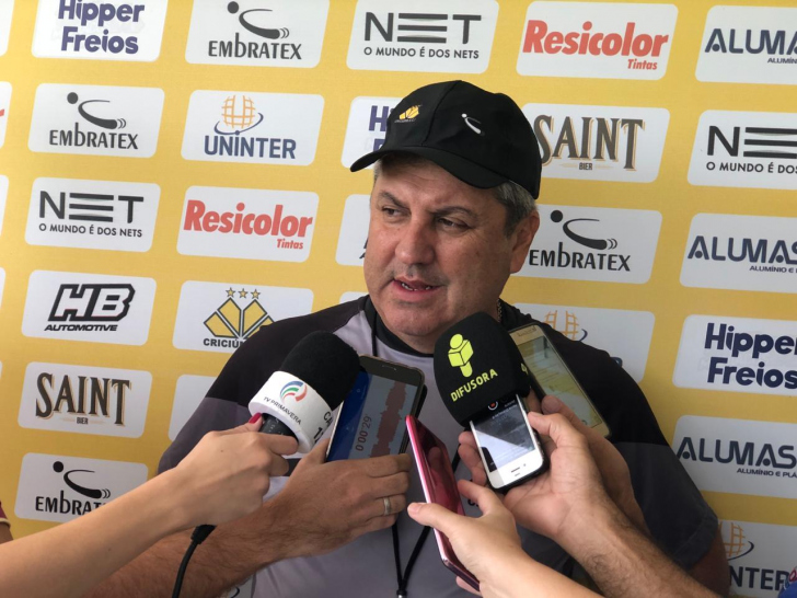 Treinador projeta resultado positivo hoje para aumentar a confiança no clássico diante do Avaí/Foto:Fernando Ribeiro/Criciúma E.C.