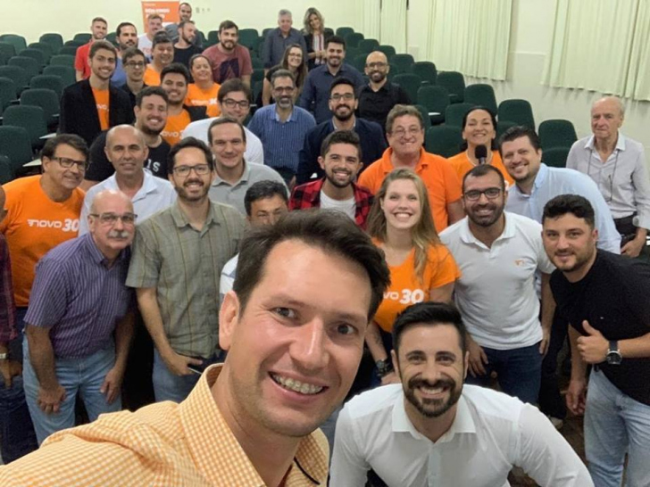 Deputado federal Gilson Marques em recente evento do NOVO em Criciúma / Divulgação