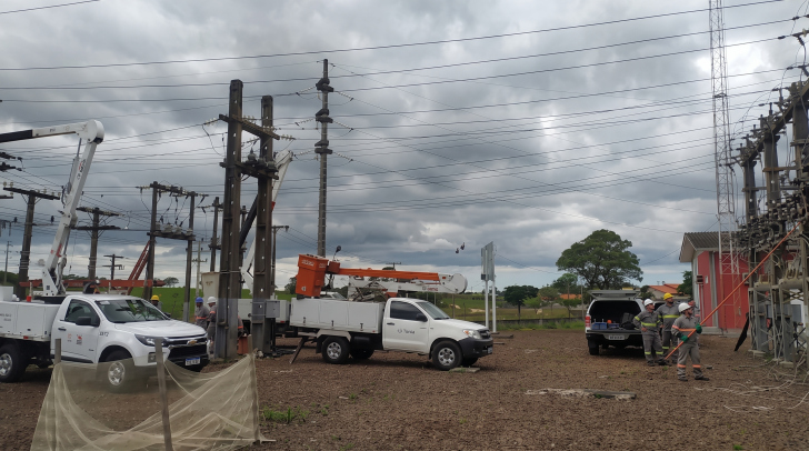Furto de cabos na subestação da Celesc provocou interrupção no fornecimento de energia na região | Foto: Divulgação/4oito