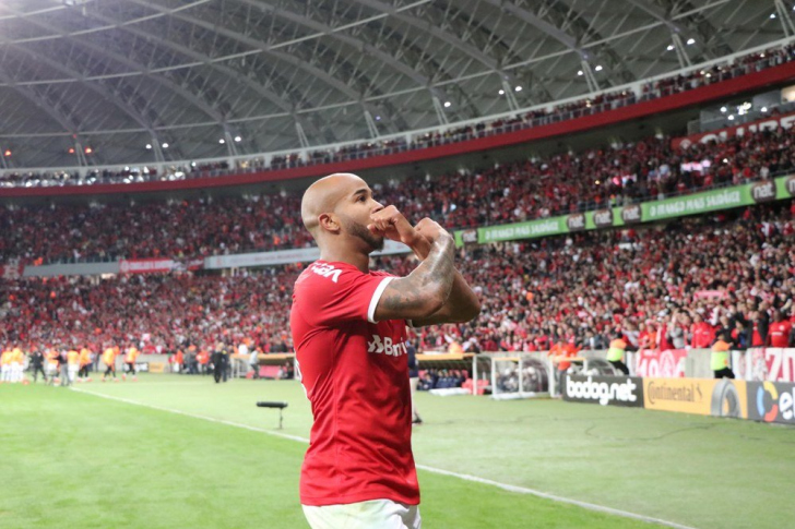 Patrick fez o gol do Inter nos 90 minutos contra o Palmeiras / Divulgação