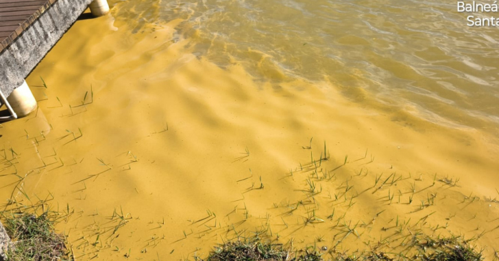 Presença de manchas na Lagoa dos Esteves preocupa moradores da região | Foto: Divulgação/4oito
