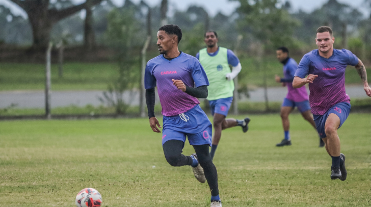 Jogadores do Caravaggio participaram de treino tático em Forquilhinha nesta sexta-feira | Foto: Divulgação/Fabrício Júnior