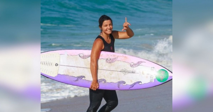 Michaela Fregonese vence gigantes do mar e inspira mulheres no surfe brasileiro I Foto: Arquivo pessoal/4oito