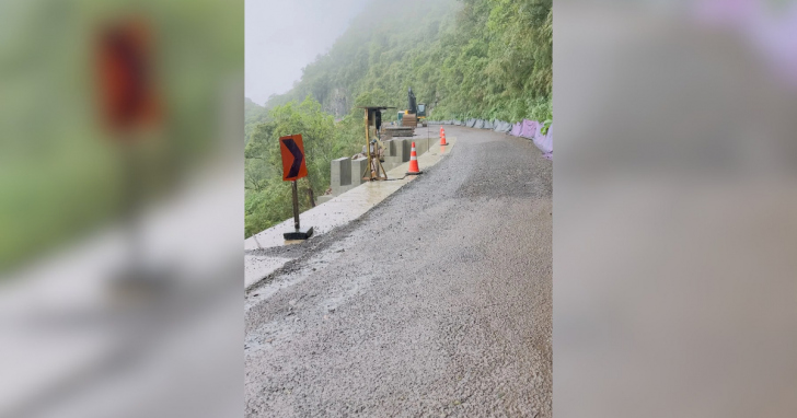 Chuva intensa tem prejudicado o cronograma das obras na Serra do Faxinal, em Praia Grande | Foto: Divulgação/Especial 4oito
