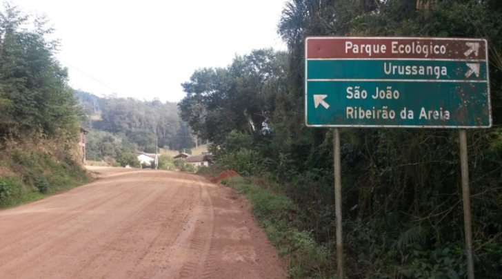 Estrada que liga Pedras Grandes a Urussanga / Foto: Divulgação