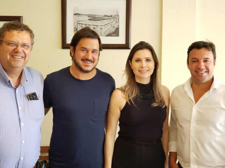 Deputado Coronel Armando, vice-presidente nacional Antônio Rueda, deputada Caroline de Toni e deputado Daniel Freitas / Divulgação