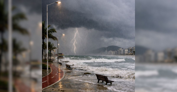 Combinação entre calor, umidade e ventos favorece a formação de tempestades - Foto: IA/4oito