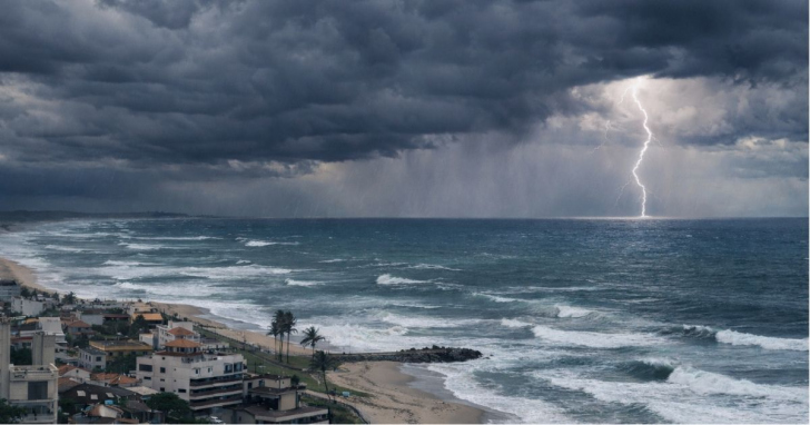 Tempo vira a partir de quarta-feira (7), segundo a Defesa Civil | Foto gerada com auxílio de IA