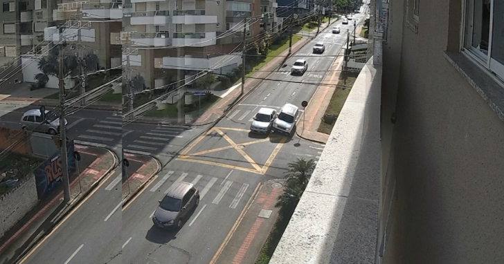 Mudança de faixa sem atenção causa nova batida | Foto: Especial 4oito