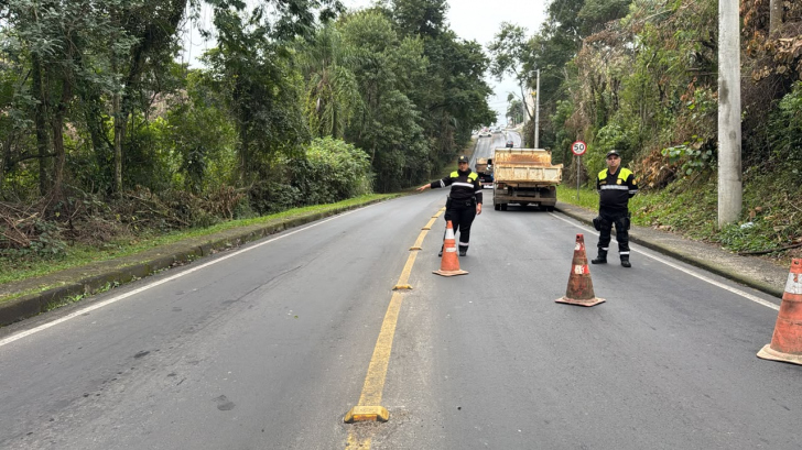 Rua Defendi Casagrande opera em meia pista | Foto: Divulgação/DTT
