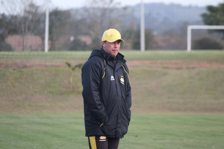 Paulo Baier em treino do Tigre nesta semana (Foto: Celso da Luz / Criciúma EC)