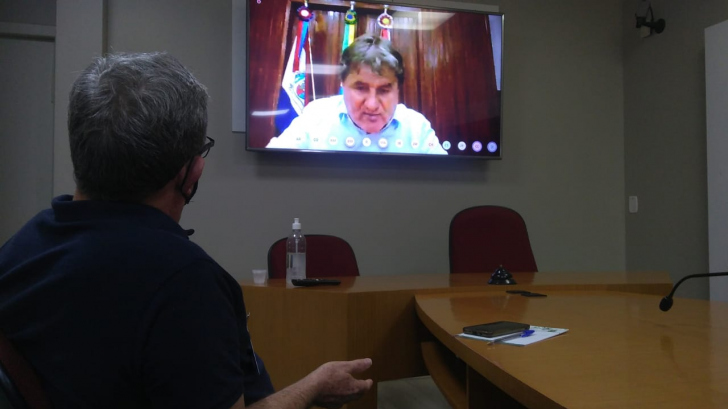 Jorge Koch em reunião virtual (Foto: Divulgação)