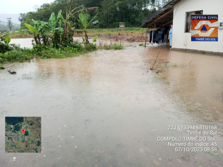 Foto: Defesa Civil de Timbé do Sul