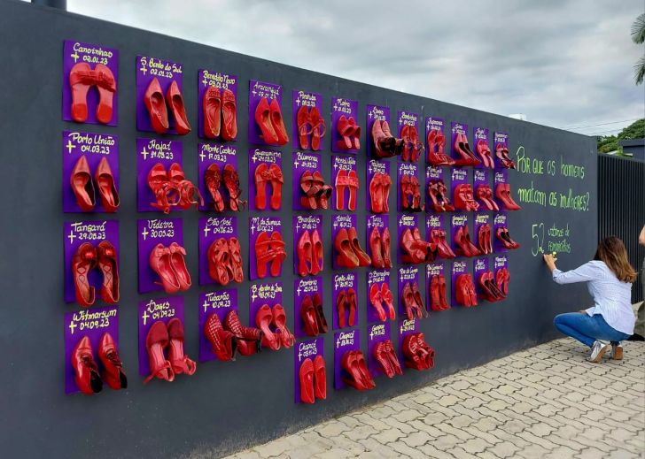 Em Araranguá, memorial chamou atenção para vítimas de feminicídios em 2023