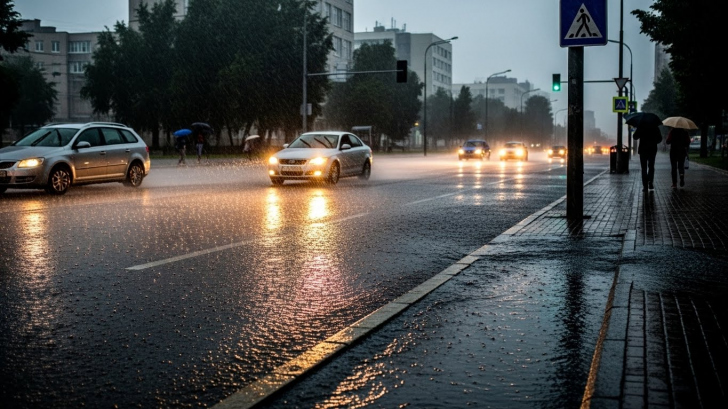Nuvens carregadas indicam risco de temporais isolados no Sul de Santa Catarina | Foto: imagem gerada com auxilio de IA/4oito