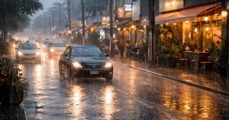 Domingo será de temporais e risco elevado em regiões de SC | Foto: imagem reproduzida com auxílio de IA/4oito