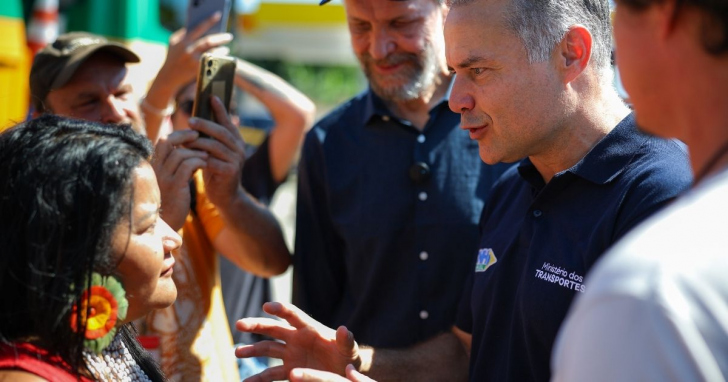 Visita do ministro dos Transportes, Renan Filho, ao Morro dos Cavalos, em Santa Catarina | Foto: Felipe Brasil/Ministério dos Transportes