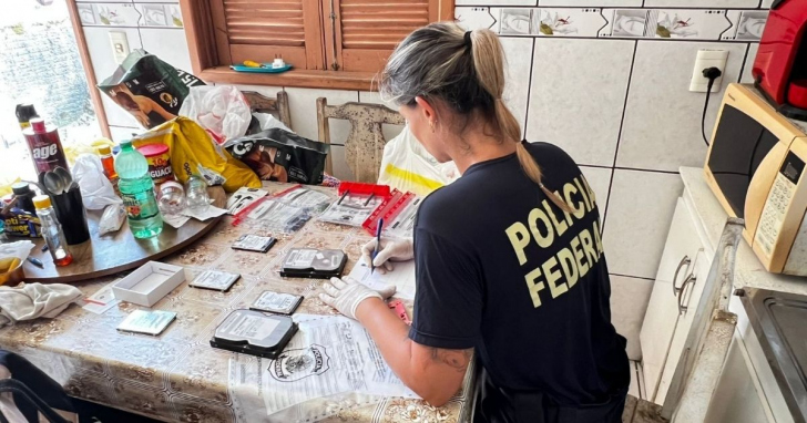 Operação da Polícia Federal contra compartilhamento de abuso infantil foi deflagrada em Criciúma nesta quinta-feira (28) | Foto: Divulgação/Polícia Federal