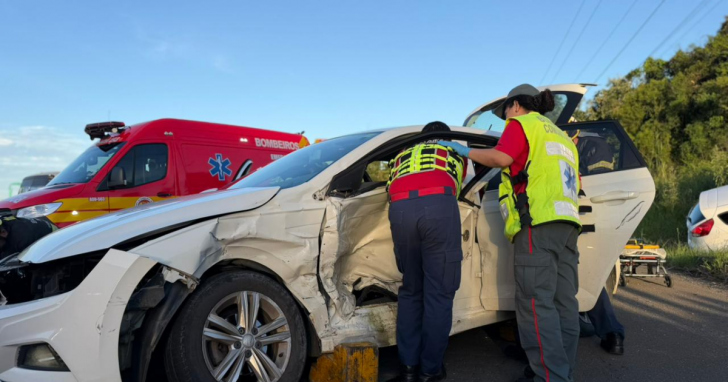 Homem é resgatado após acidente no São Simão | Foto: CBM SC