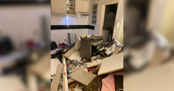 Caso aconteceu no Centro de Içara - Fotos: CBMSC/Divulgação