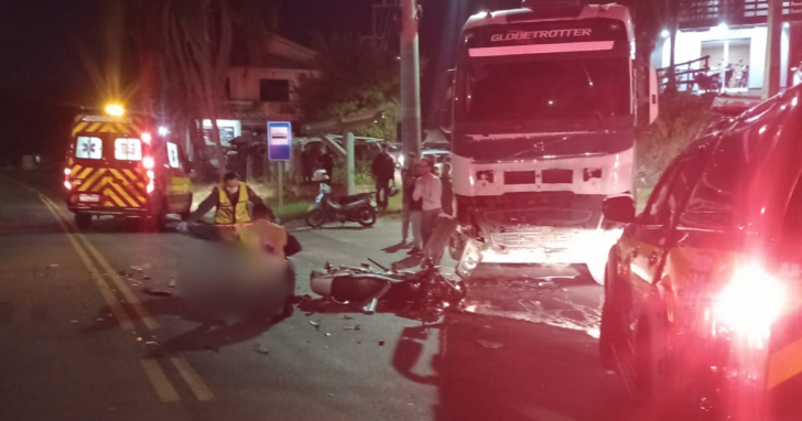 Acidente resulta na morte de motociclista | Foto: CBMSC/4oito