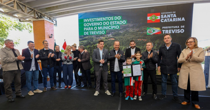 Jorginho Mello anunciou mais de R$ 7,9 milhões em investimentos para Treviso I Foto: Leo Munhoz/SecomGOVSC/4oito