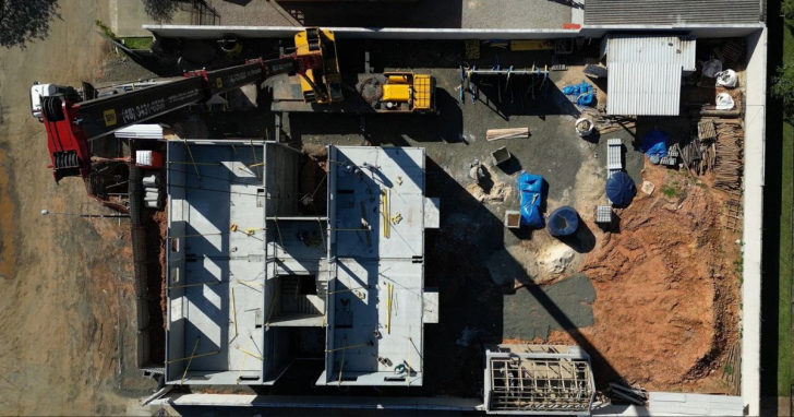 Prédio erguido em 60 dias em Criciúma vira obra referência na construção civil | Foto: BPM Pré-Moldados/Divulgação/4Oito