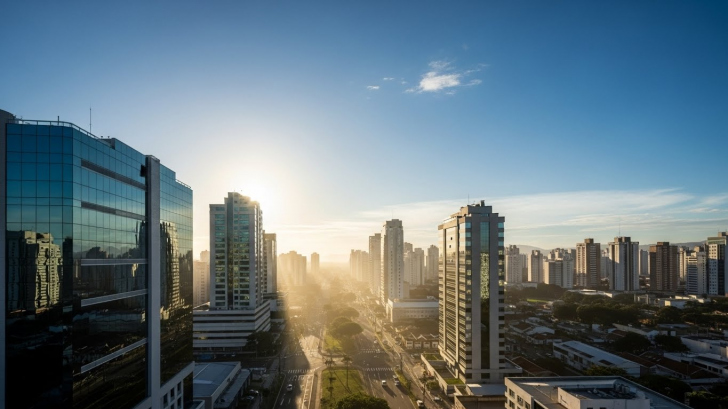 Cidades catarinenses registraram temperaturas próximas dos 40ºC neste domingo | Foto: Imagem gerada com auxílio de IA/4oito